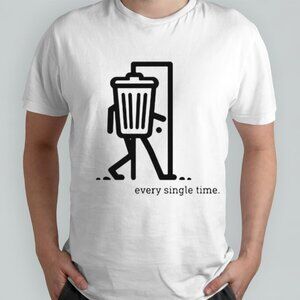 Trash Can Walking Every Single Time Meme Graphic Shirt